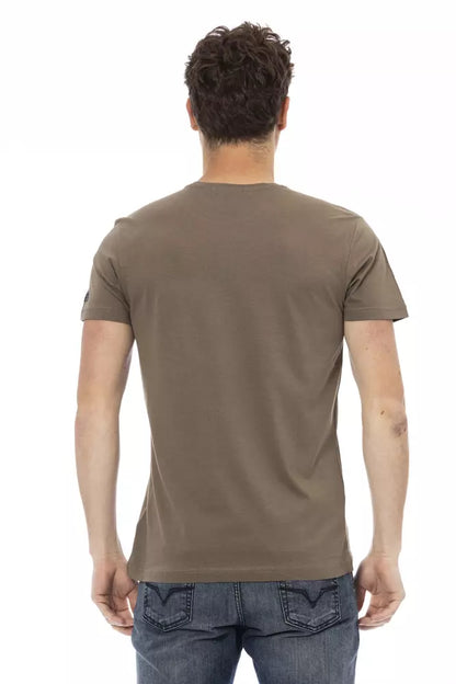 T-shirt Trussardi Action homme en coton et viscose marron – TR-22744