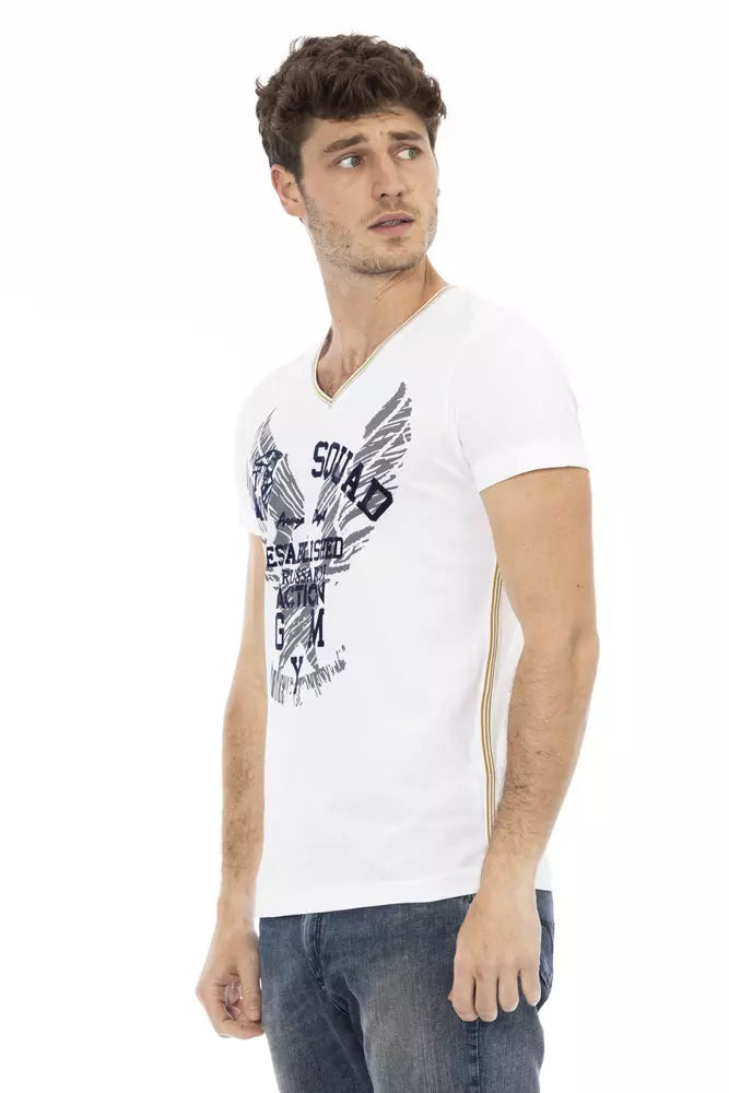 T-shirt Trussardi Action homme en coton et viscose blanc – TR-22746
