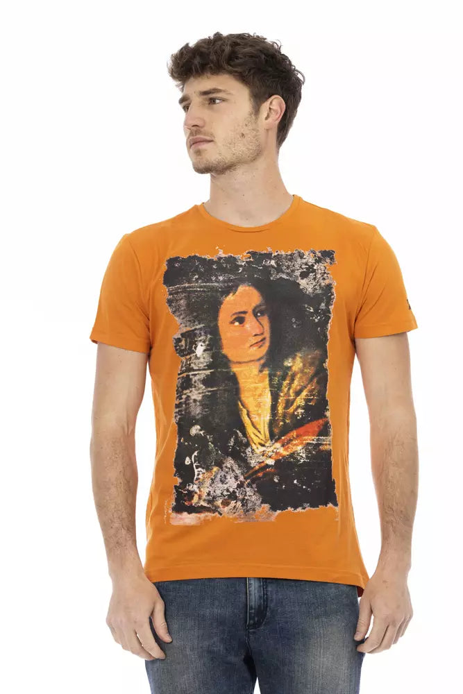 T-shirt Trussardi Action homme en coton et viscose orange – TR-22743
