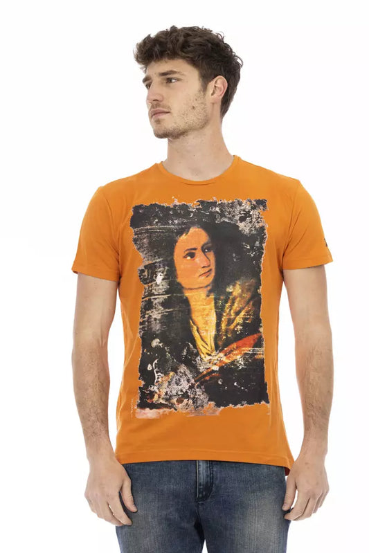 T-shirt Trussardi Action homme en coton et viscose orange – TR-22743