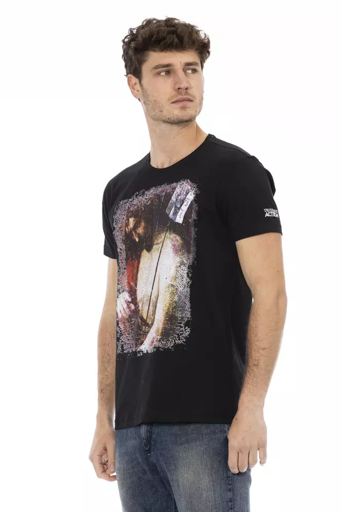 T-shirt Trussardi Action homme en coton et viscose noir – TR-22740