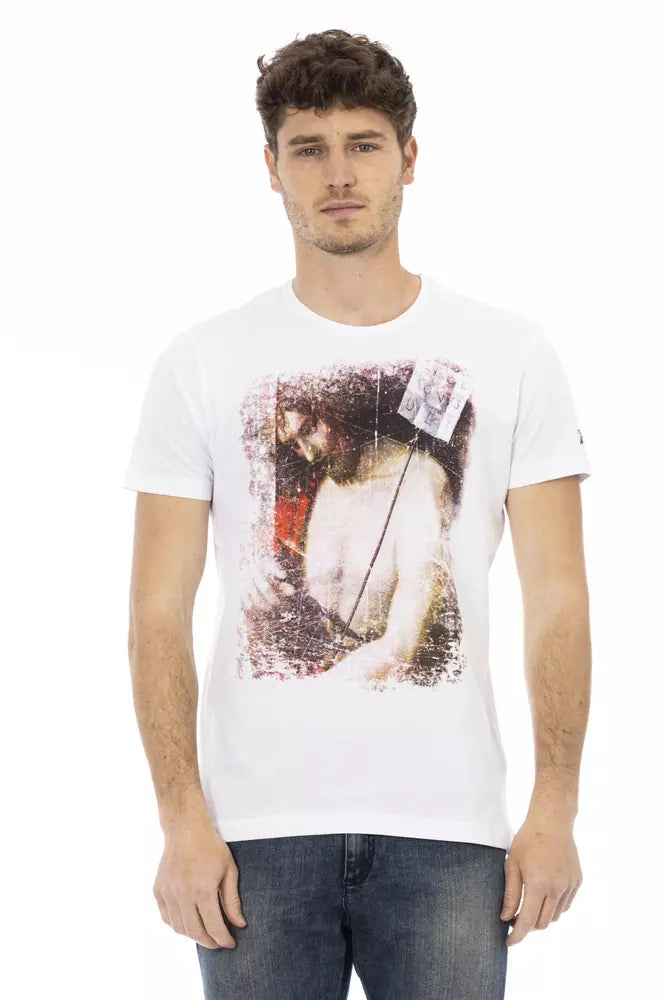 T-shirt Trussardi Action homme en coton et viscose blanc – TR-22739