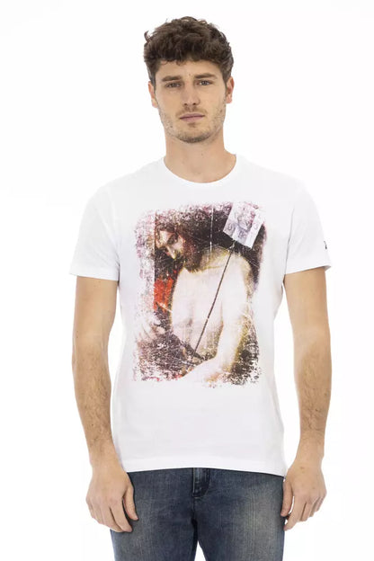 T-shirt Trussardi Action homme en coton et viscose blanc – TR-22739