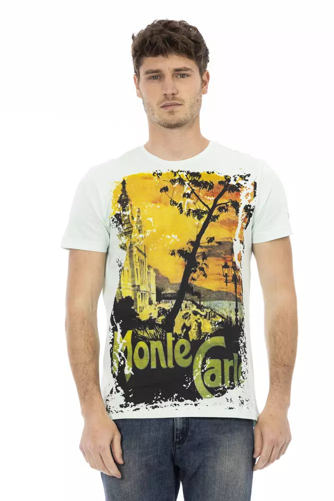 T-shirt Trussardi Action homme en coton et viscose bleu clair – TR-22755