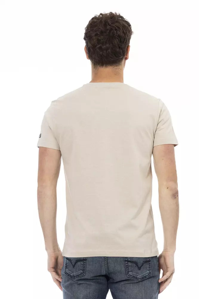 T-shirt Trussardi Action homme en coton et viscose beige – TR-22741
