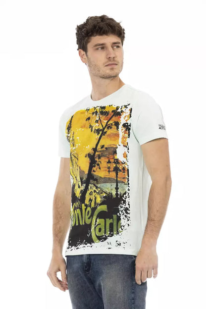T-shirt Trussardi Action homme en coton et viscose bleu clair – TR-22755