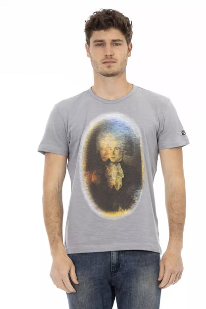 T-shirt Trussardi Action homme en coton et viscose gris – TR-22737