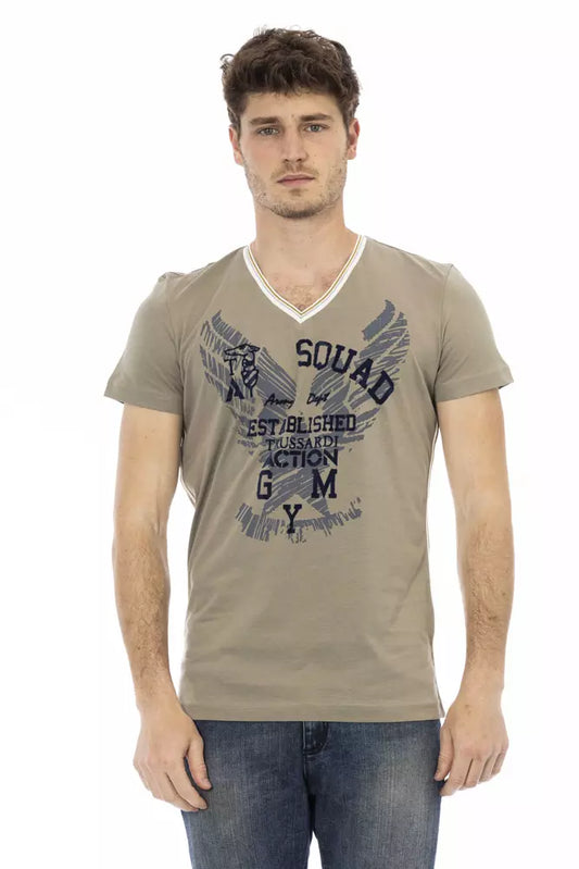 T-shirt Trussardi Action homme en coton et viscose vert – TR-22748