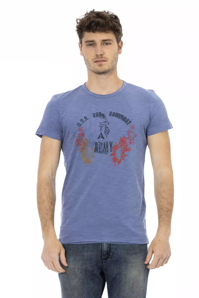 T-shirt Trussardi Action homme en coton et viscose bleu – TR-22729