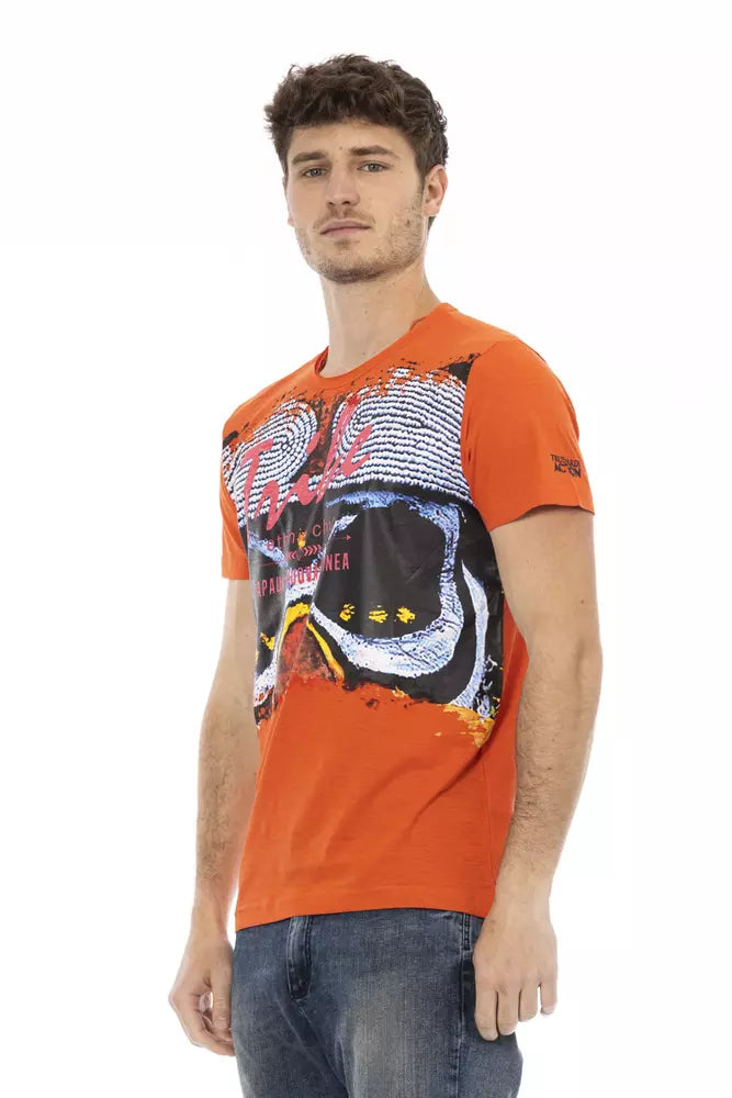 T-shirt Trussardi Action homme en coton et viscose orange – TR-22735
