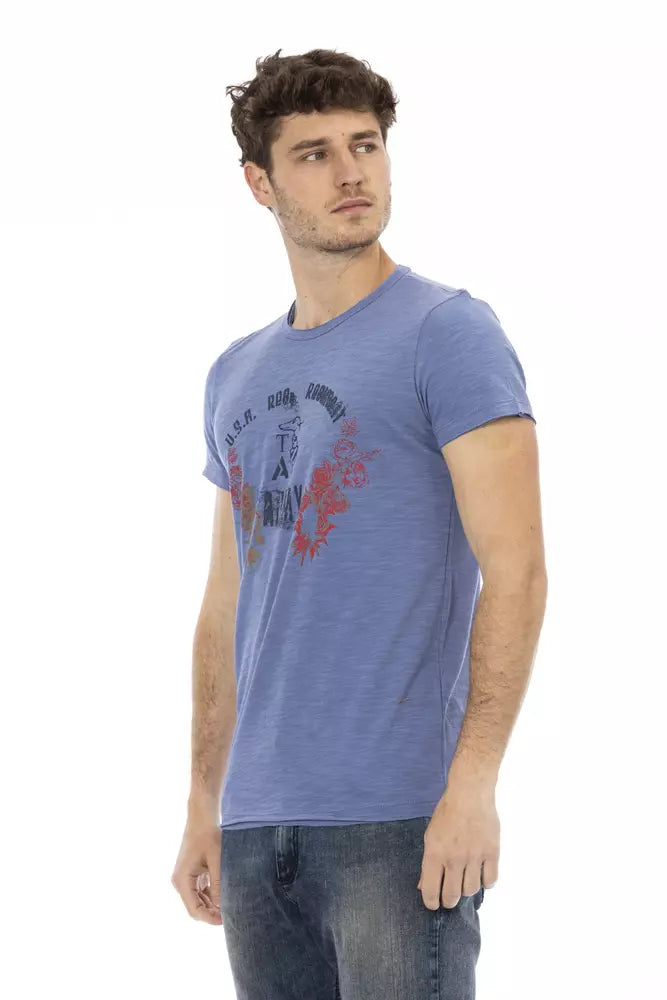 T-shirt Trussardi Action homme en coton et viscose bleu – TR-22729