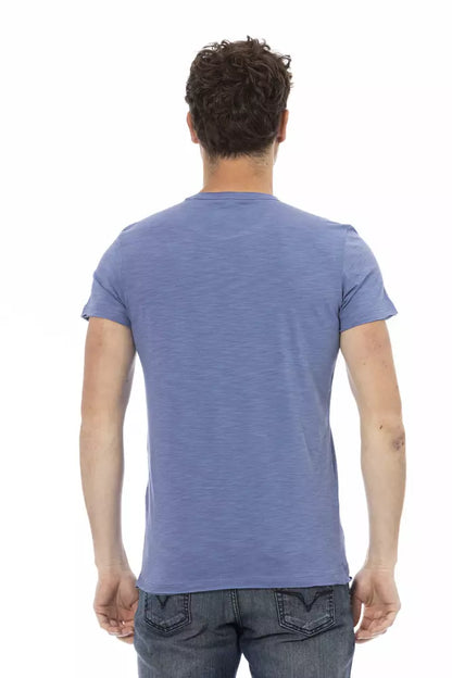 T-shirt Trussardi Action homme en coton et viscose bleu – TR-22729
