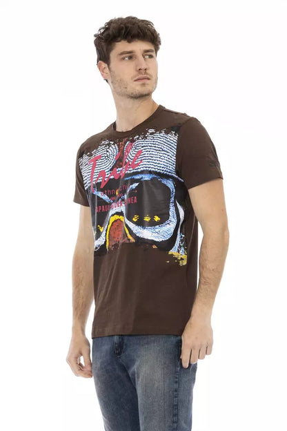 T-shirt Trussardi Action homme en coton et viscose marron – TR-22731