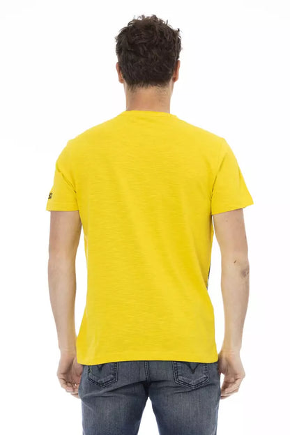 T-shirt Trussardi Action homme en coton et viscose jaune – TR-22733