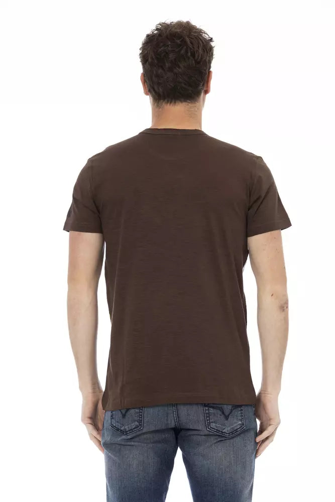 T-shirt Trussardi Action homme en coton et viscose marron – TR-22731
