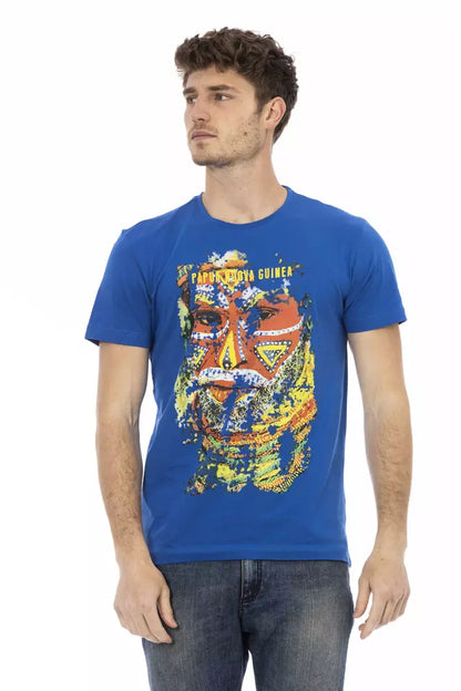 T-shirt Trussardi Action homme en coton et viscose bleu – TR-22725