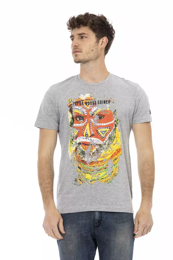 T-shirt Trussardi Action homme en coton et viscose gris – TR-22724