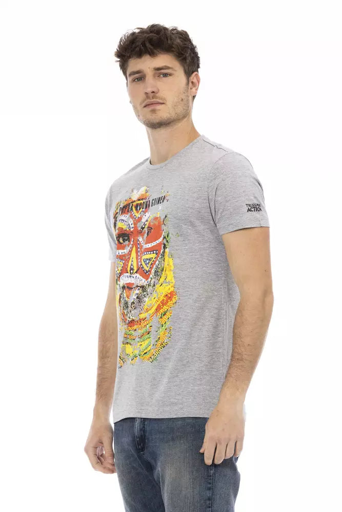 T-shirt Trussardi Action homme en coton et viscose gris – TR-22724