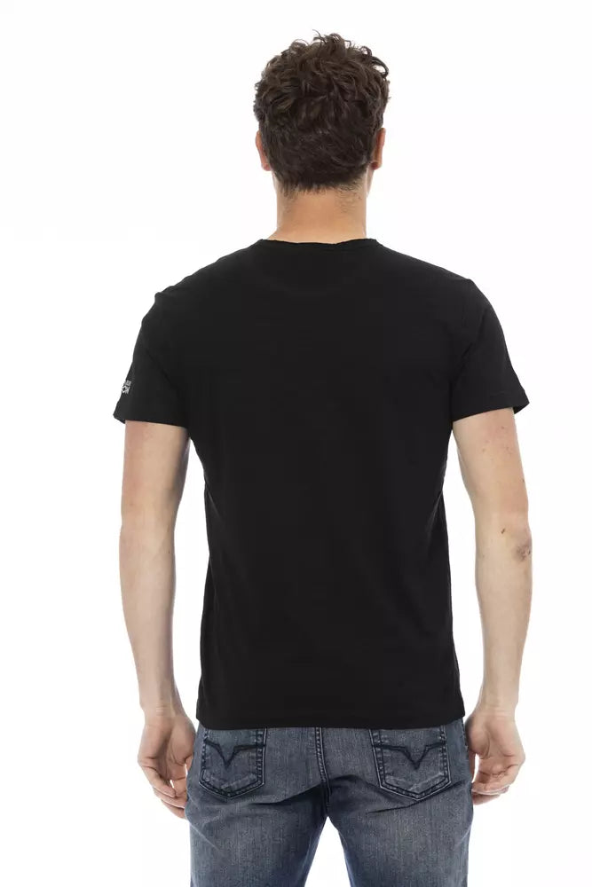 Trussardi Action T-shirt voor heren van katoen en viscose zwart – TR-22714