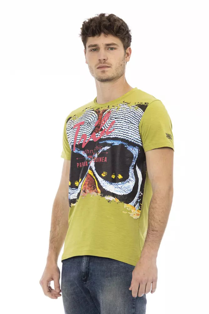 T-shirt Trussardi Action homme en coton et viscose vert – TR-22732