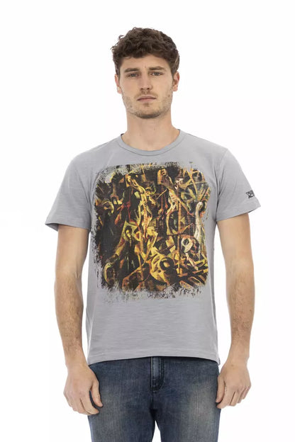 Trussardi Action T-shirt voor heren van katoen en viscose grijs – TR-22713