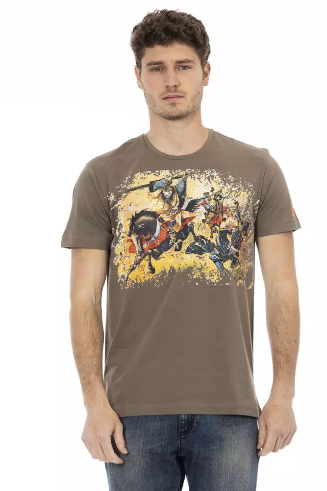 T-shirt Trussardi Action homme en coton et viscose marron – TR-22704