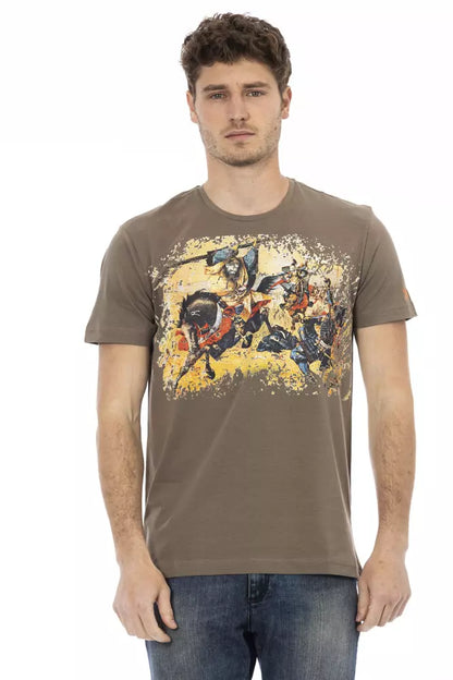 T-shirt Trussardi Action homme en coton et viscose marron – TR-22704