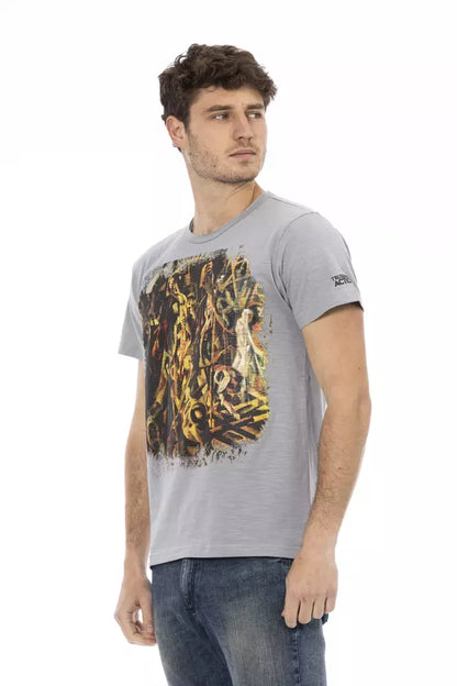 Trussardi Action T-shirt voor heren van katoen en viscose grijs – TR-22713