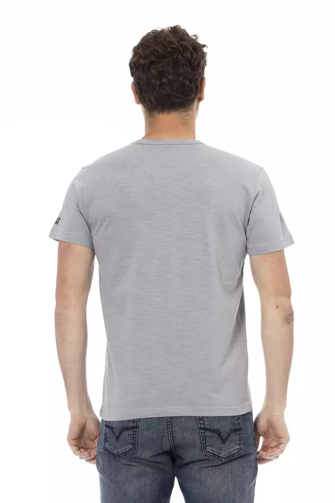 Trussardi Action T-shirt voor heren van katoen en viscose grijs – TR-22713