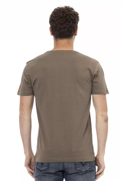 T-shirt Trussardi Action homme en coton et viscose marron – TR-22704