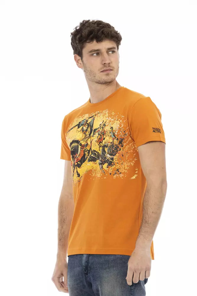 T-shirt Trussardi Action homme en coton et viscose orange – TR-22705