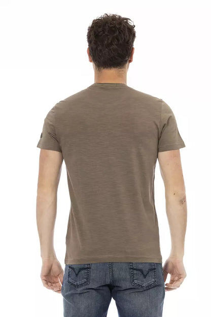 Trussardi Action T-shirt voor heren van katoen en viscose bruin – TR-22715