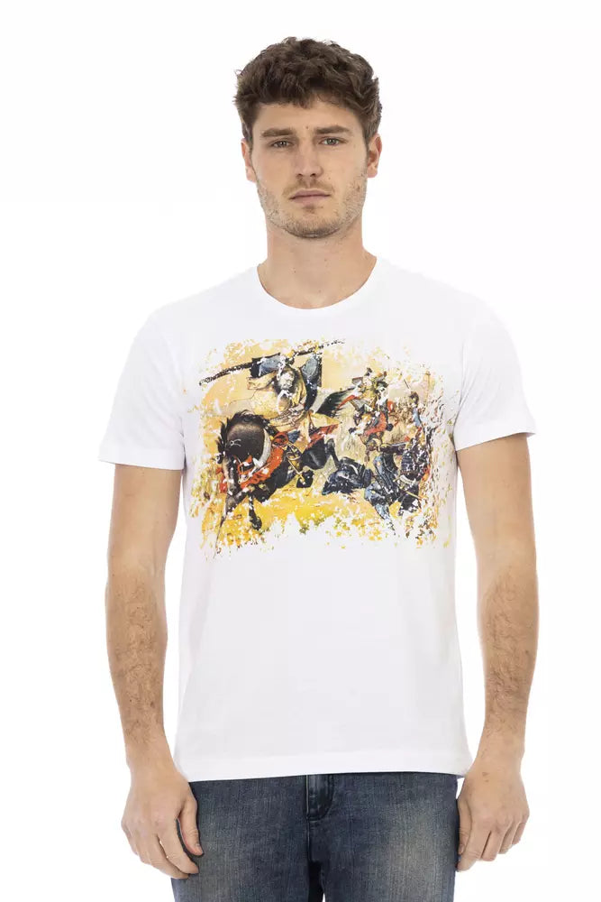 T-shirt Trussardi Action homme en coton et viscose blanc – TR-22703