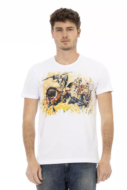 T-shirt Trussardi Action homme en coton et viscose blanc – TR-22703