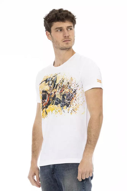 T-shirt Trussardi Action homme en coton et viscose blanc – TR-22703