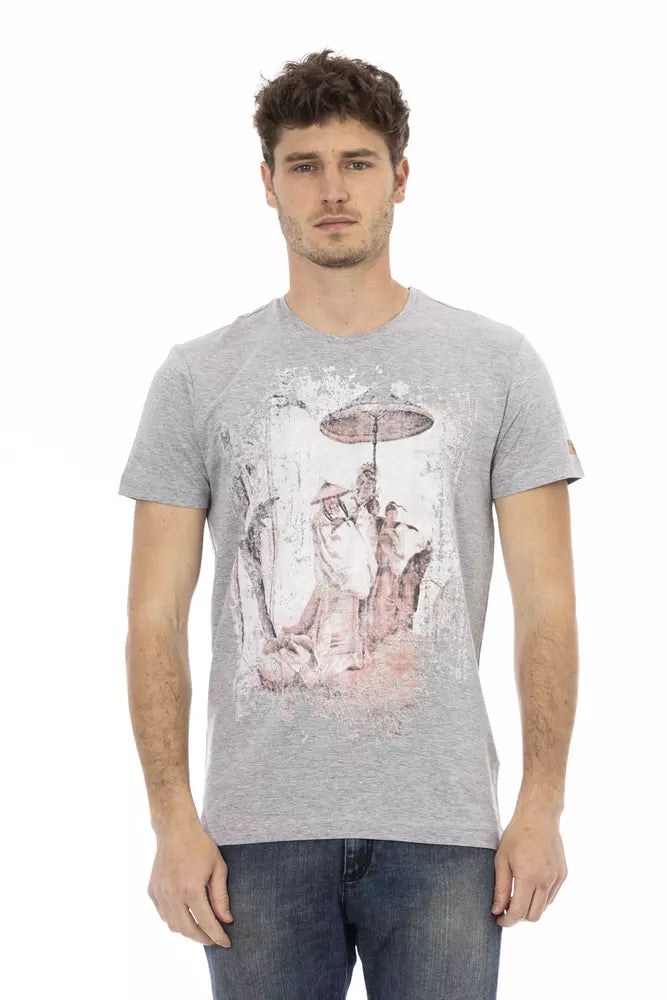 T-shirt Trussardi Action homme en coton et viscose gris – TR-22708
