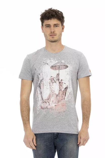 T-shirt Trussardi Action homme en coton et viscose gris – TR-22708