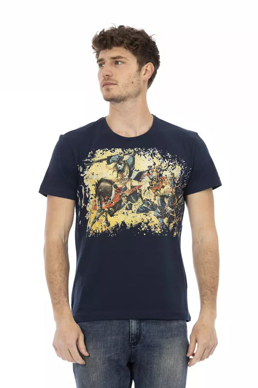 T-shirt Trussardi Action homme en coton et viscose bleu – TR-22706