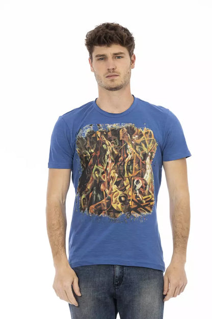 T-shirt Trussardi Action homme en coton et viscose bleu – TR-22712
