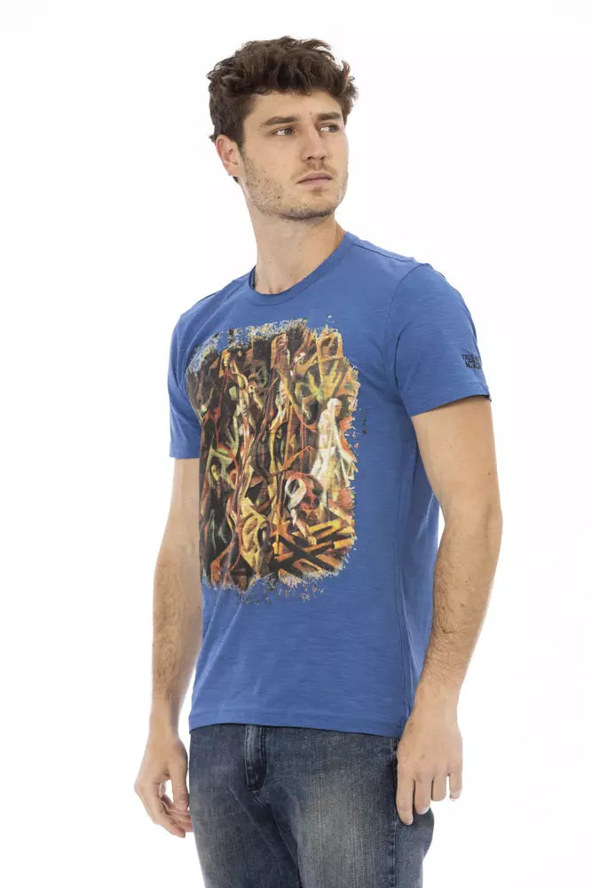 T-shirt Trussardi Action homme en coton et viscose bleu – TR-22712