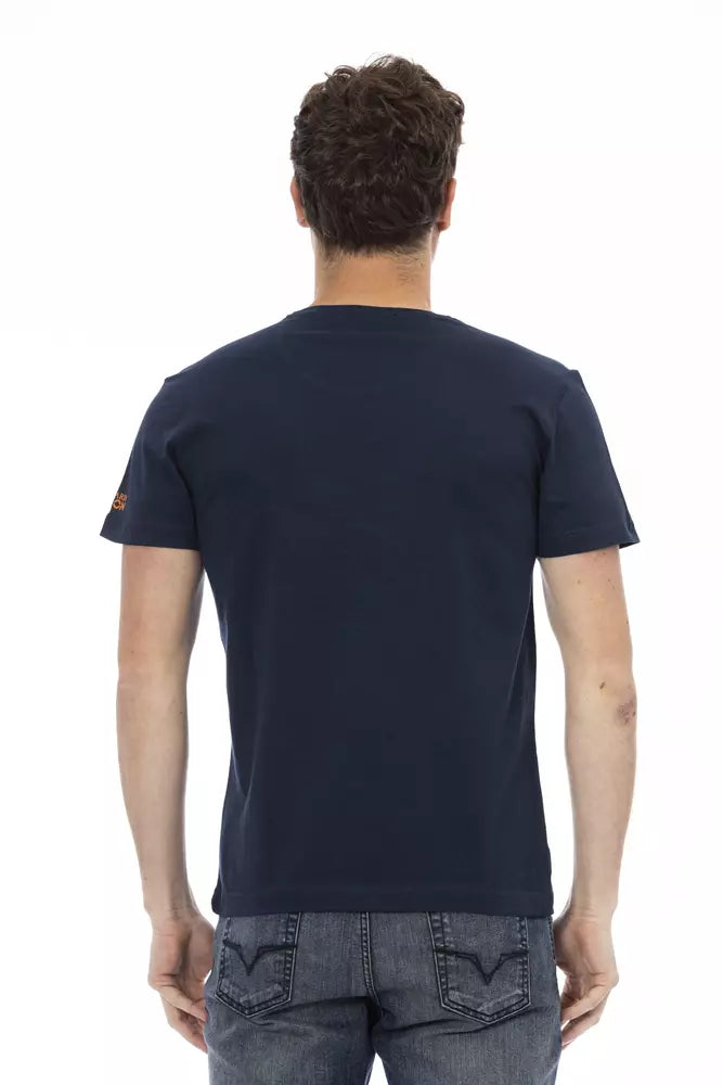 T-shirt Trussardi Action homme en coton et viscose bleu – TR-22706