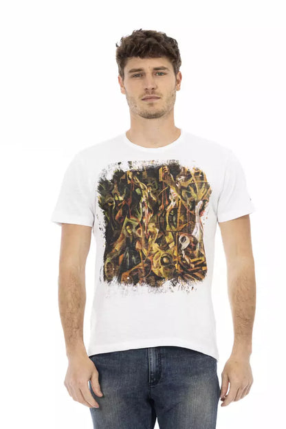 T-shirt Trussardi Action homme en coton et viscose blanc – TR-22711