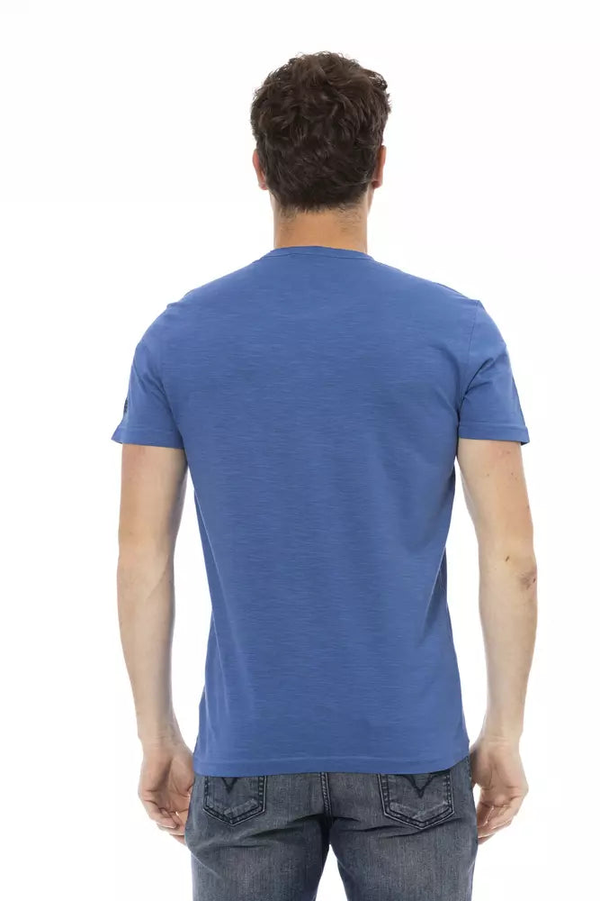 T-shirt Trussardi Action homme en coton et viscose bleu – TR-22712