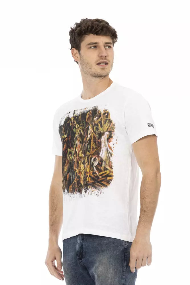 T-shirt Trussardi Action homme en coton et viscose blanc – TR-22711