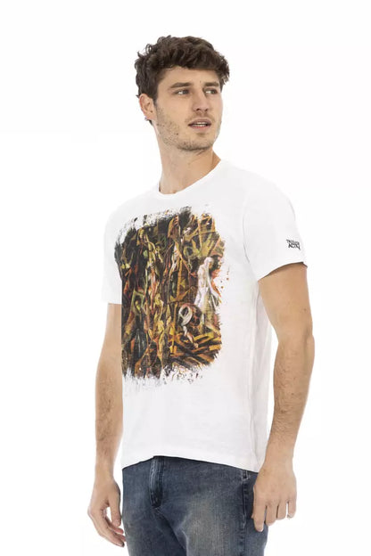 T-shirt Trussardi Action homme en coton et viscose blanc – TR-22711