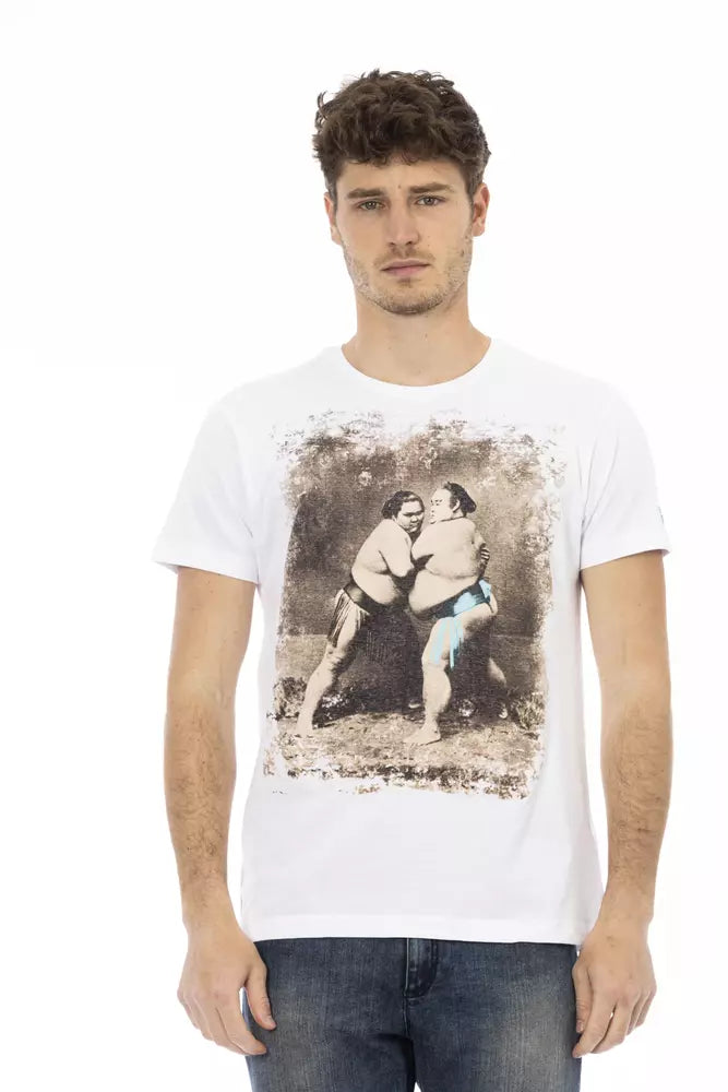 T-shirt Trussardi Action homme en coton et viscose blanc – TR-22694