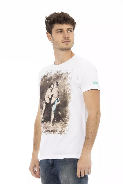 T-shirt Trussardi Action homme en coton et viscose blanc – TR-22694