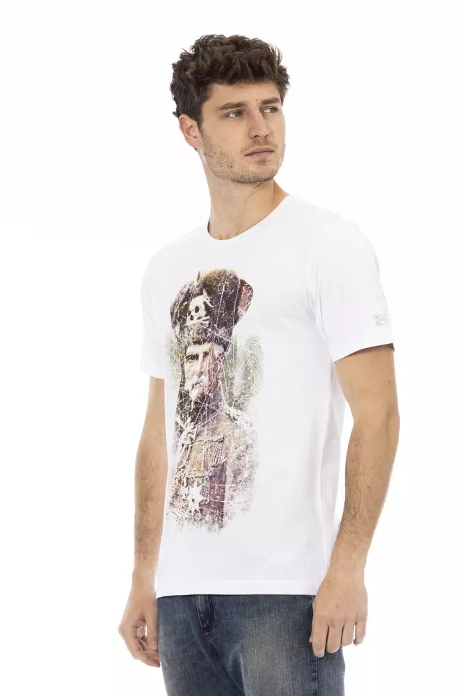 T-shirt Trussardi Action homme en coton et viscose blanc – TR-22688