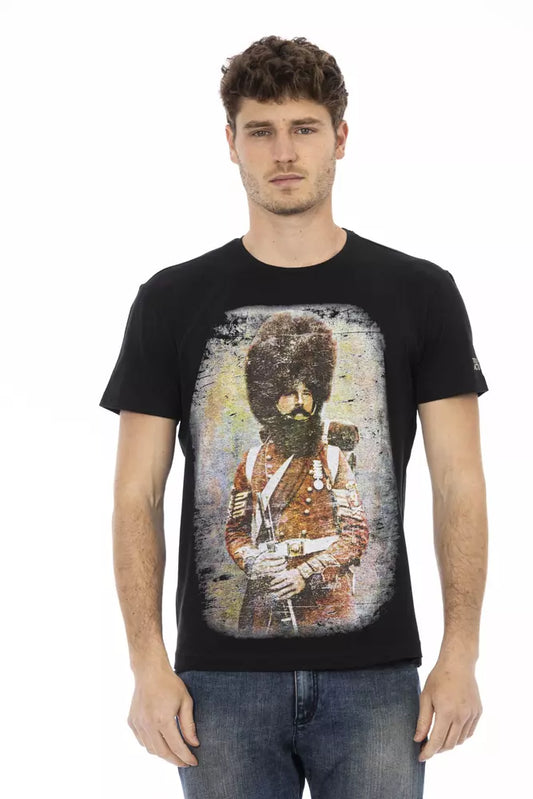 T-shirt Trussardi Action da uomo in cotone nero