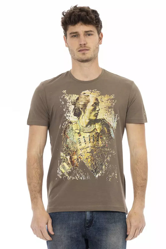 T-shirt Trussardi Action homme en coton et viscose marron – TR-22701